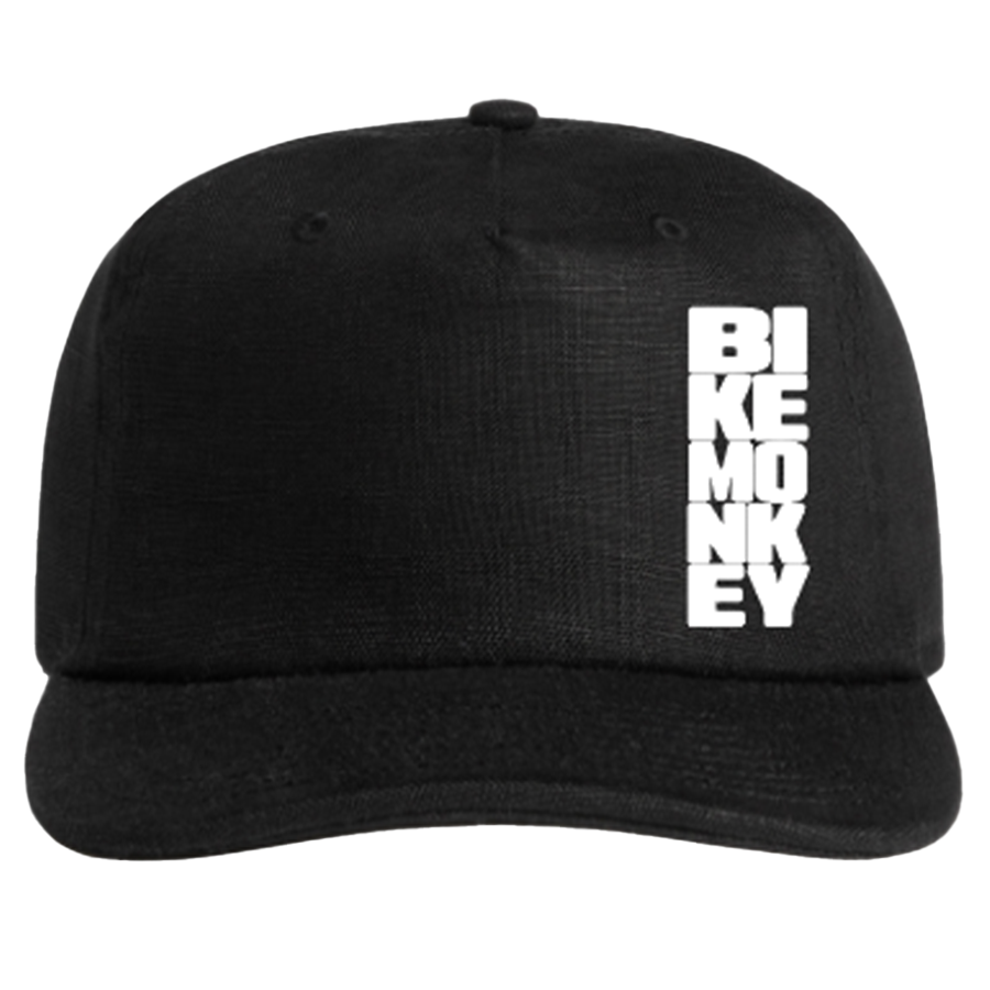 Bike Monkey Black Linen Hat