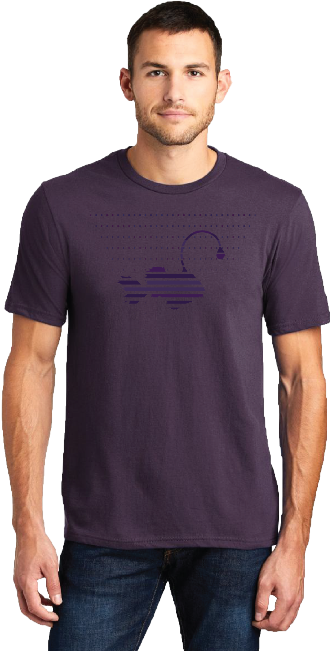 Fish Rock Purple Angler T-Shirt - Men's