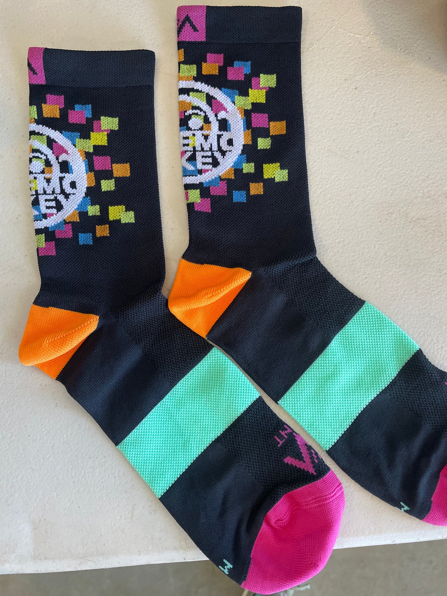 Bike Monkey Multi Color Dots Socks