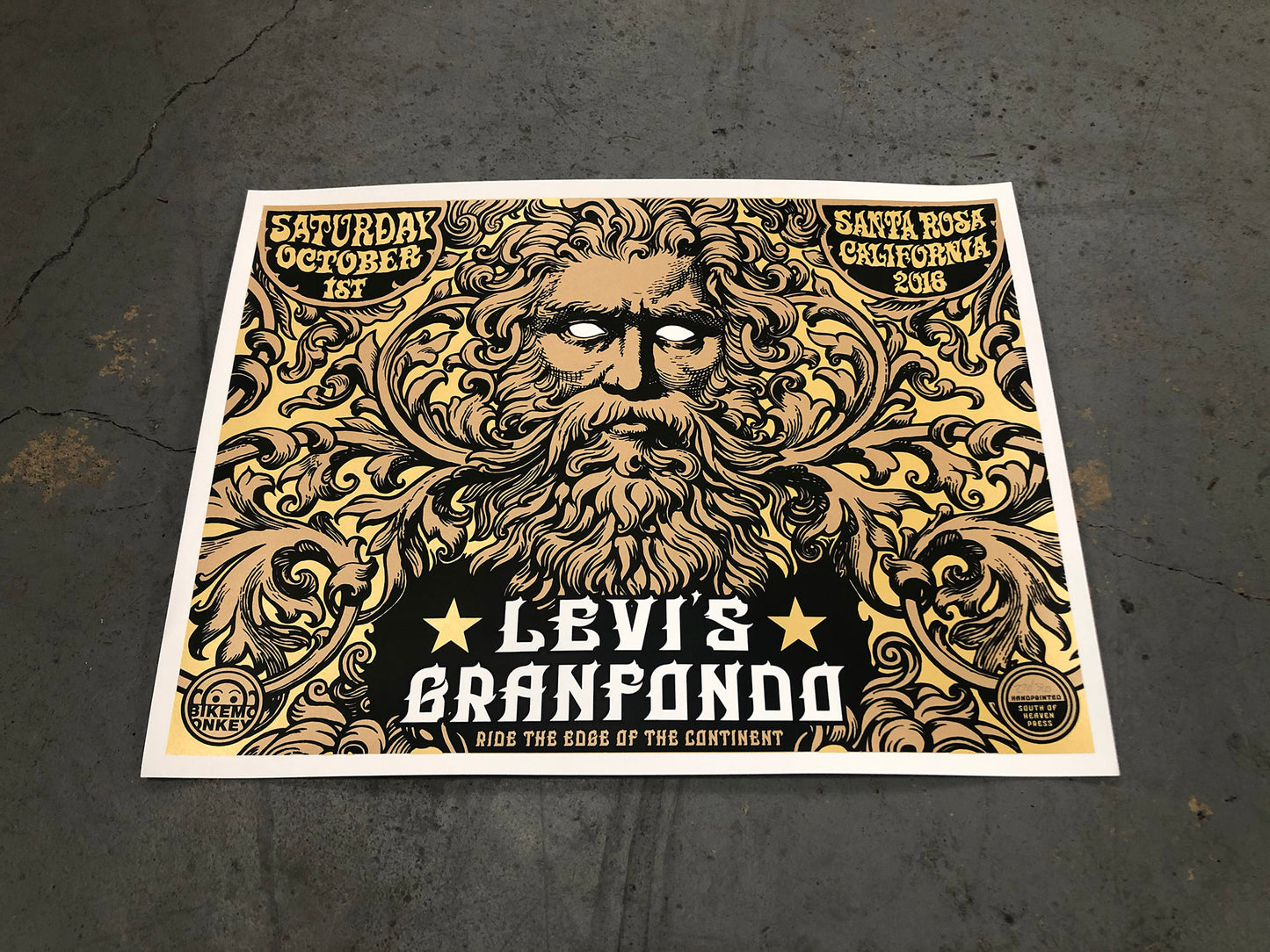 Previously Unreleased and Unseen Levi's GranFondo Event Poster