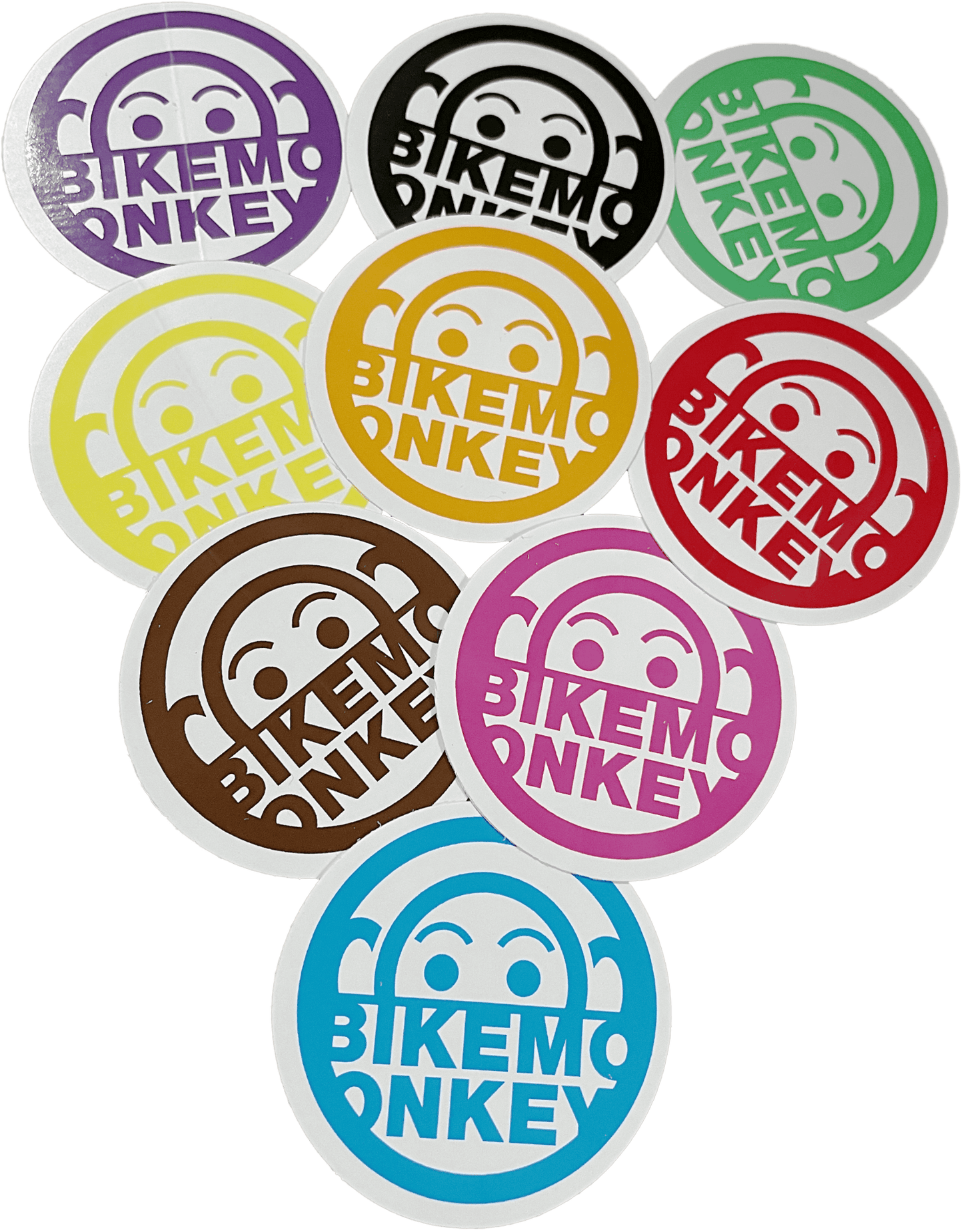 Bike Monkey Colored Vinyl Sticker 2"