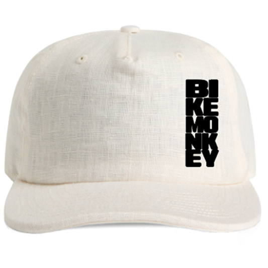 Bike Monkey White Linen Hat