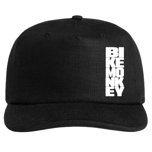 Bike Monkey Black Linen Hat