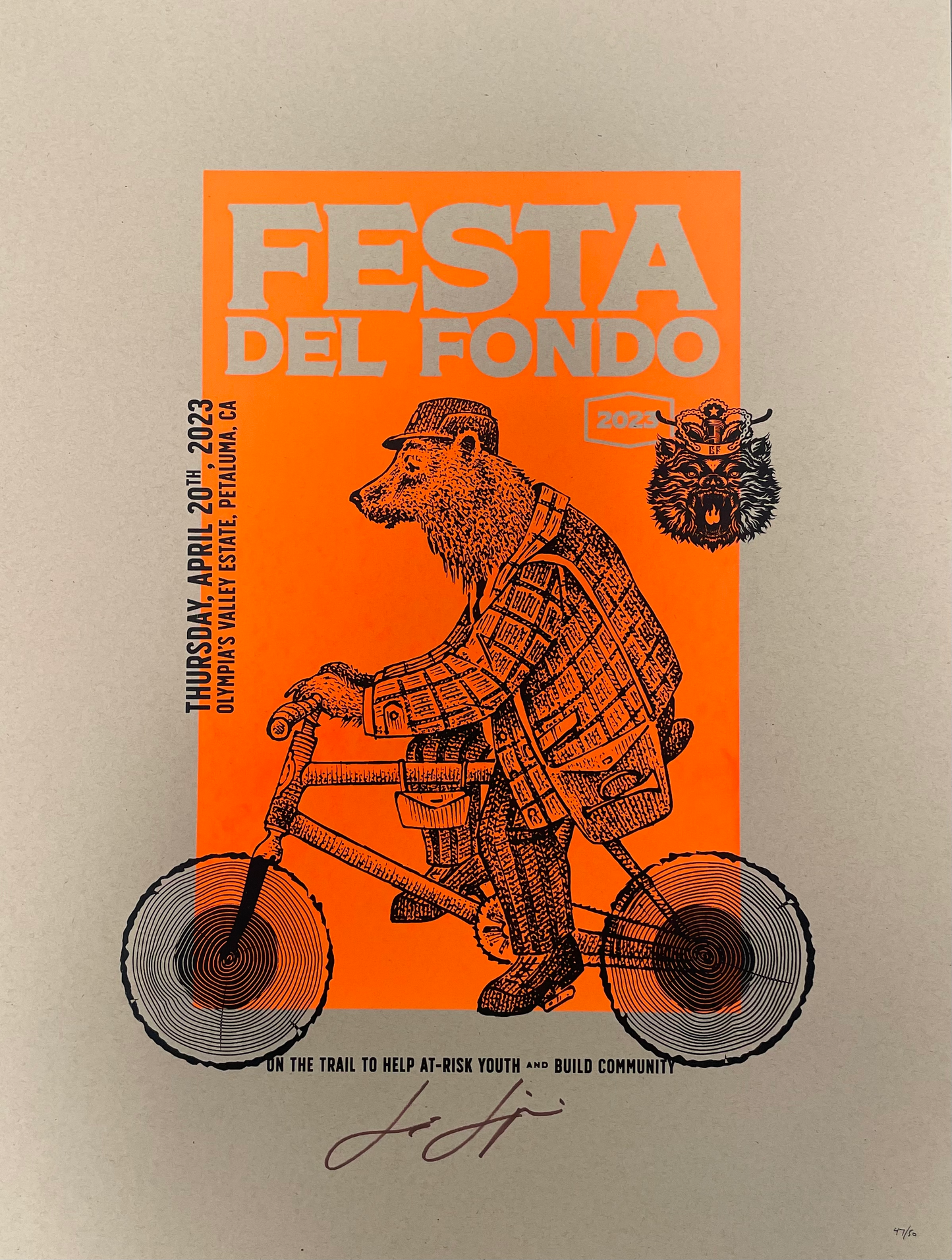 Signed Festa del Fondo Poster - by Levi Leipheimer