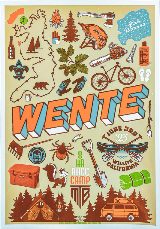 8hr Camp Wente Race Poster by Fred Struckholz