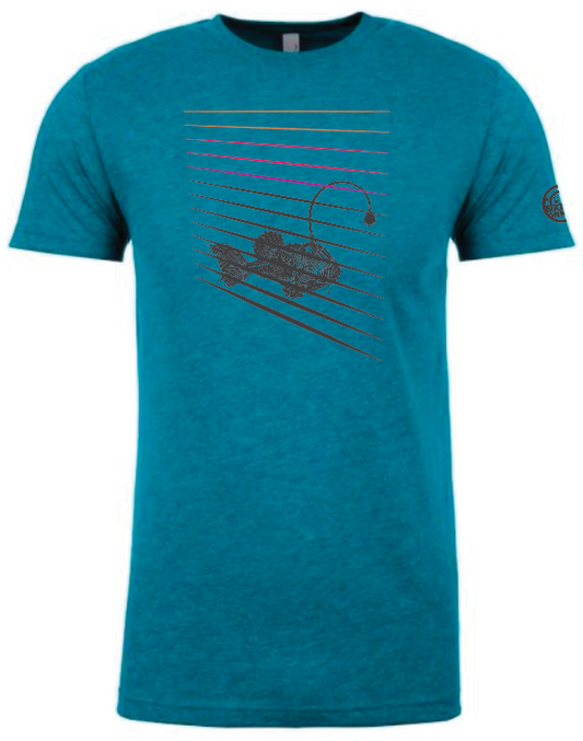 Multi-Colored Striped Angler Fish Rock T-Shirt - Men's