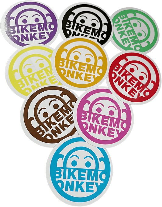 Bike Monkey Colored Vinyl Sticker 2"
